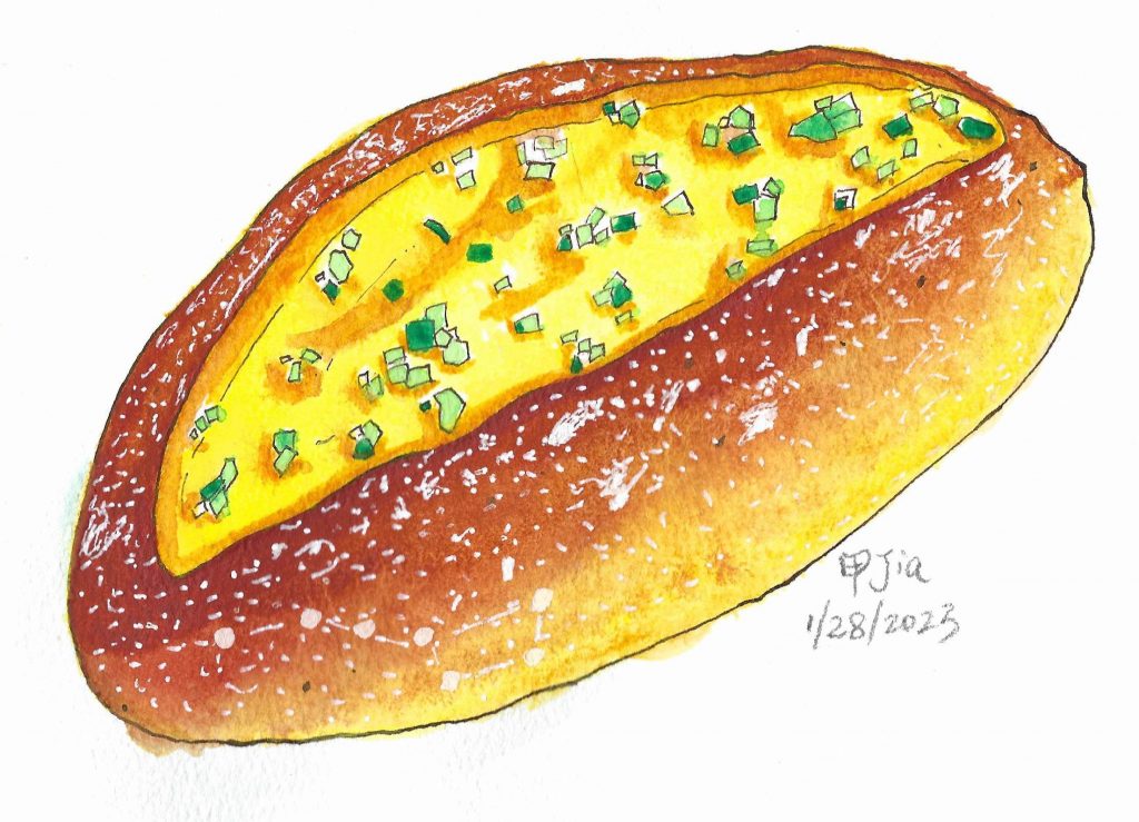 Drawing of bread