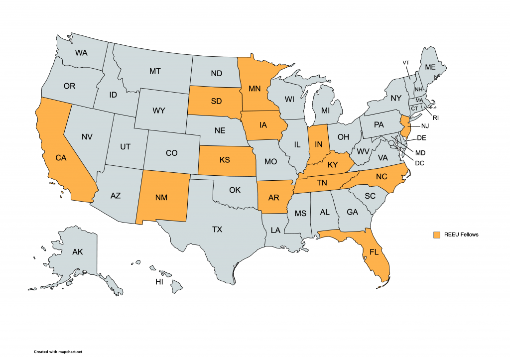 US map with states highlighted