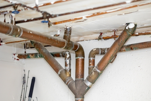 old plumbing pipes